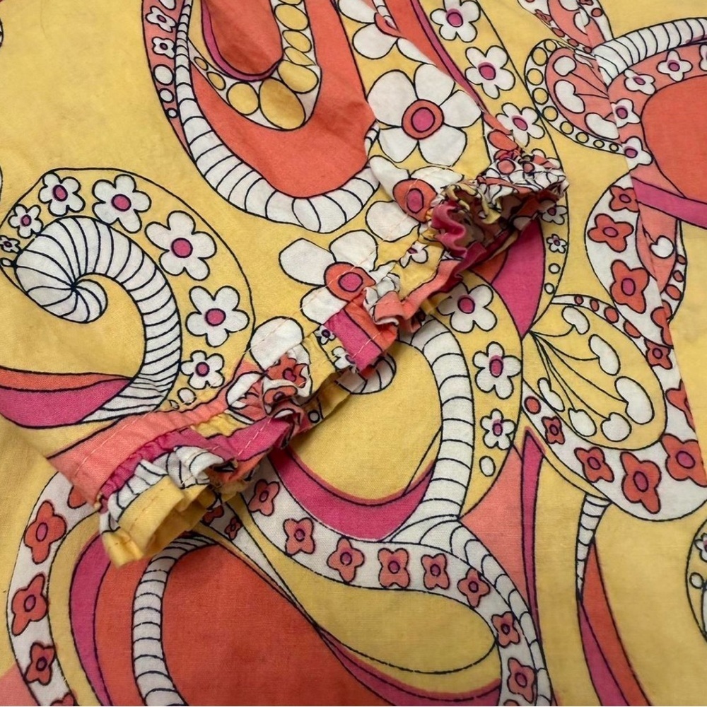 3/$20 Pine Cone Hill Floral Paisley Blouse Top Womens Medium Colorful Maximalist - Picture 4 of 7